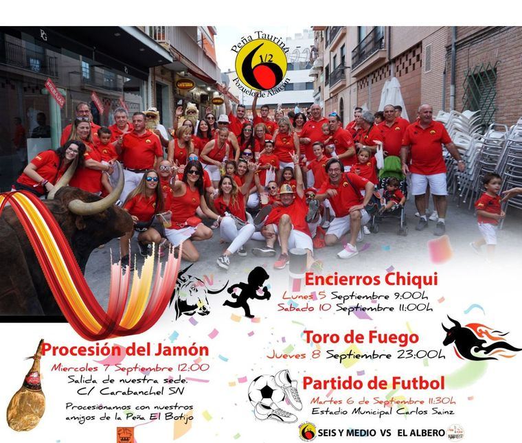 Programa de fiestas de la Peña Seis y Medio