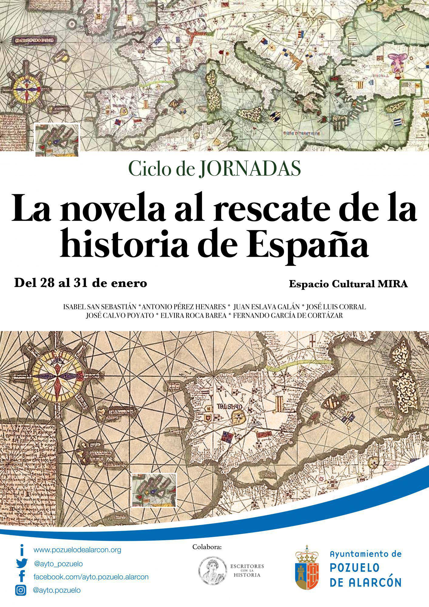 Periodistas, escritores e historiadores de prestigio participarán en Pozuelo en el ciclo “La novela al rescate de la historia de España”
