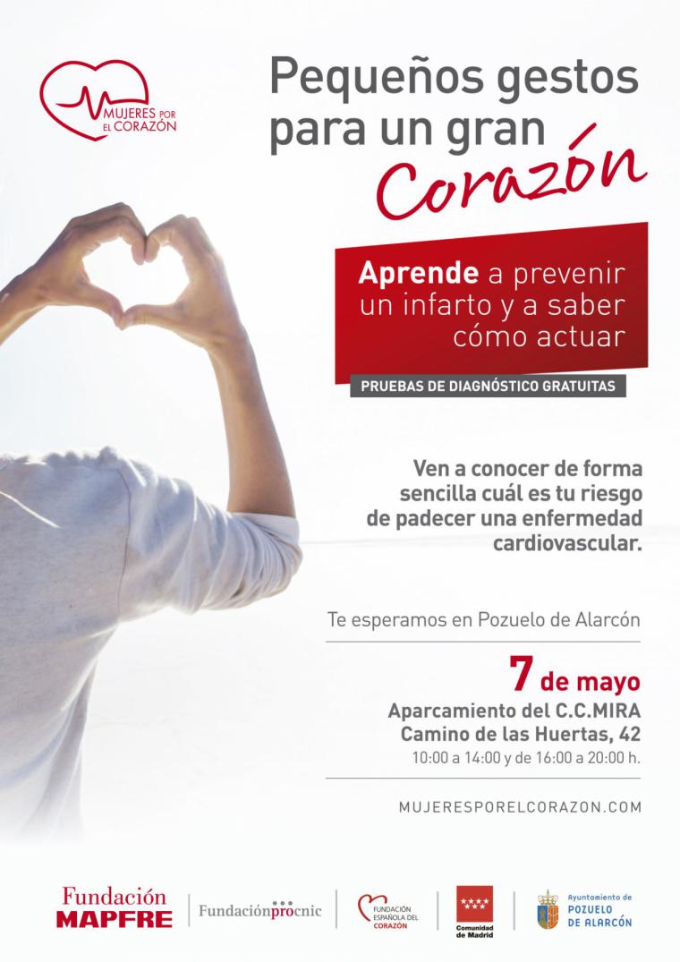 El autobús de «Mujeres por el corazón» llega a Pozuelo para ayudar a prevenir infartos