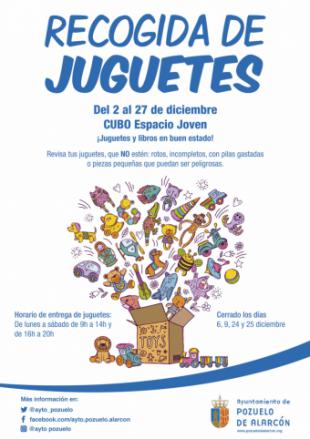 El Ayuntamiento pone en marcha una campaña de recogida de juguetes para niños sin recursos en el CUBO Espacio Joven