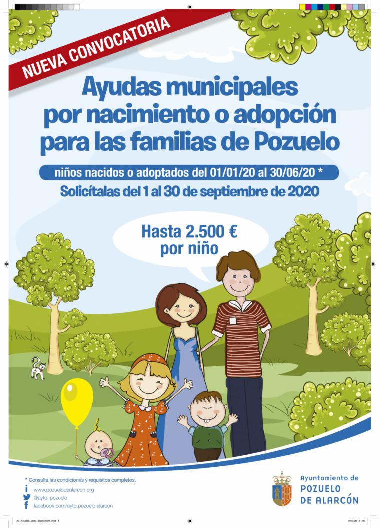 El 30 de septiembre finaliza el plazo para solicitar las ayudas al nacimiento o adopción de hasta 2.500 euros