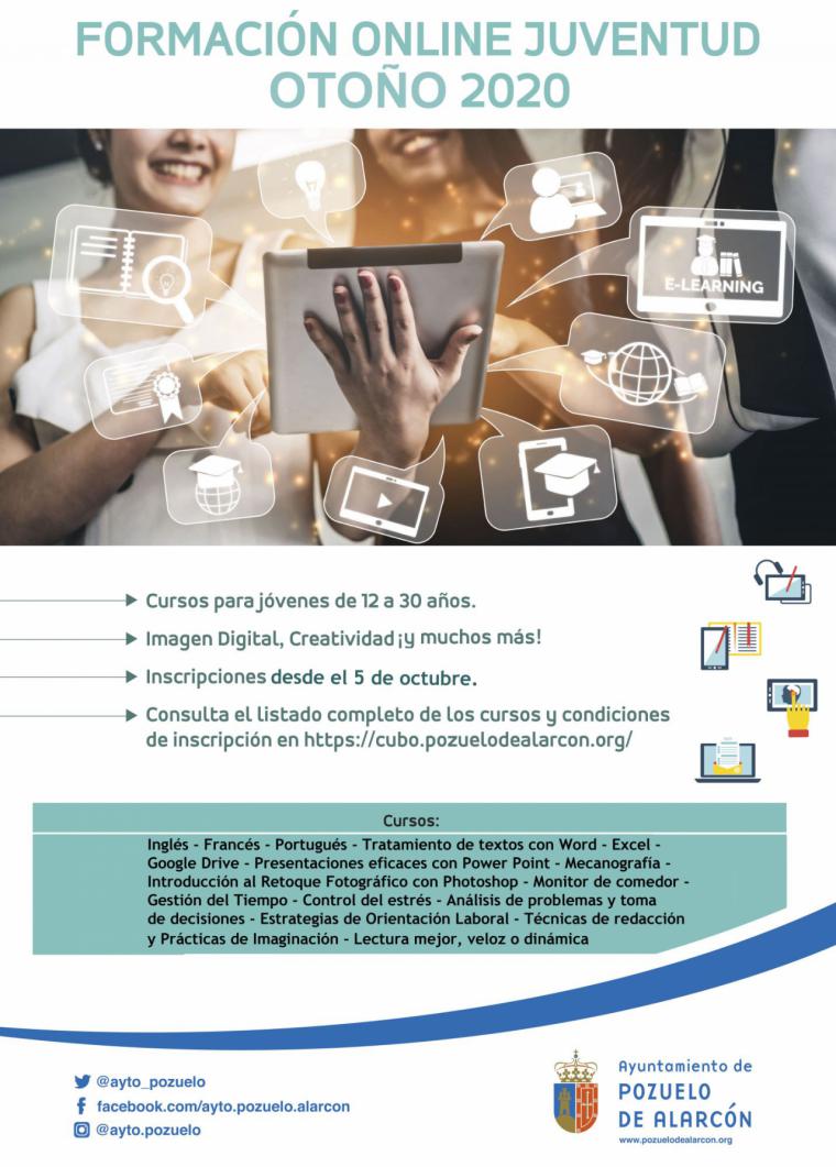 El Ayuntamiento de Pozuelo pone en marcha un nuevo programa de formación online para jóvenes