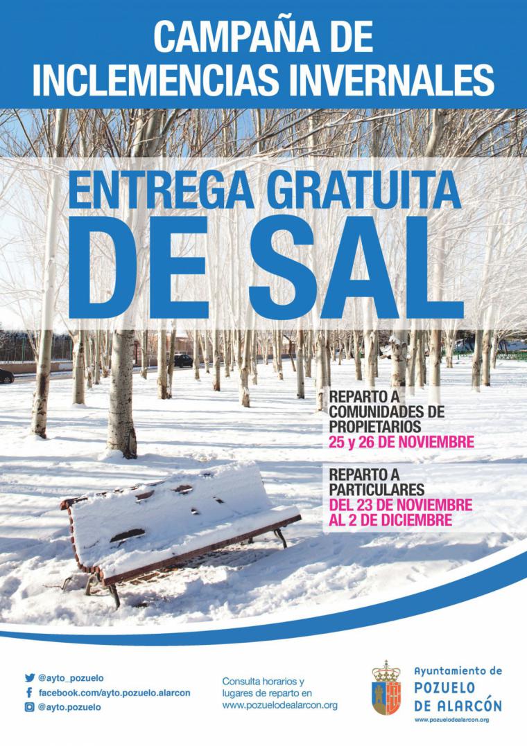 El Ayuntamiento inicia su campaña de inclemencias invernales con la entrega gratuita de sal a particulares y comunidades de propietarios