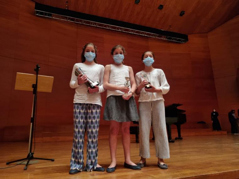 Tres alumnas de la Escuela Municipal de Música de Pozuelo, premiadas en el “Concurso Nacional Sant Anastasi” de Lérida
