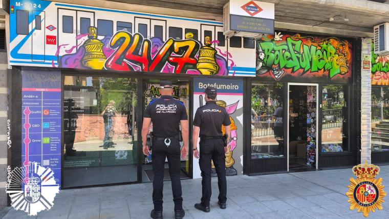 La Policía Municipal de Pozuelo de Alarcón interviene una tienda encubierta de productos derivados del cannabis