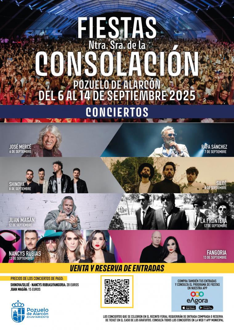 Abierta la venta y reserva libre de entradas, a empadronados y no empadronados, para los conciertos de las fiestas