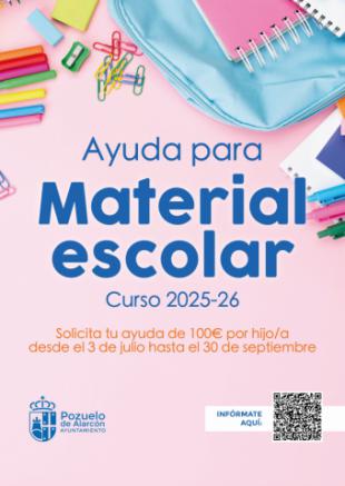 Pozuelo de Alarcón ofrece ayudas de 100 euros por hijo para material escolar hasta el 30 de septiembre