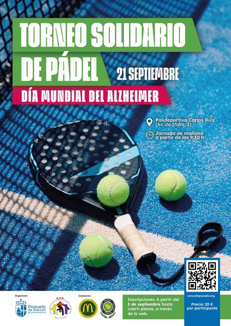 Pozuelo de Alarcón celebra el Día Mundial del Alzheimer con un Torneo Solidario de Pádel