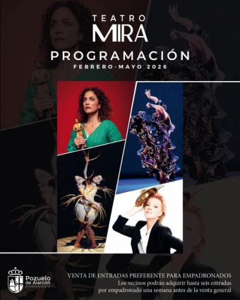 Pozuelo de Alarcón lanza una emocionante programación cultural en el Teatro MIRA para febrero a mayo