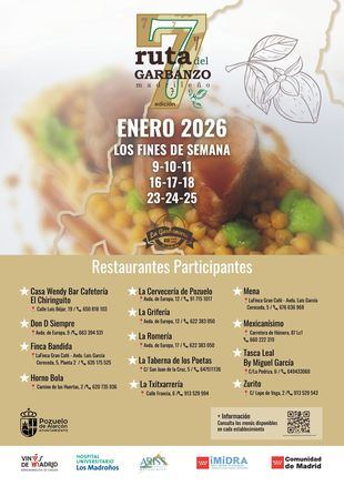 Pozuelo de Alarcón se une a la séptima edición de la Ruta del Garbanzo con 13 restaurantes participantes