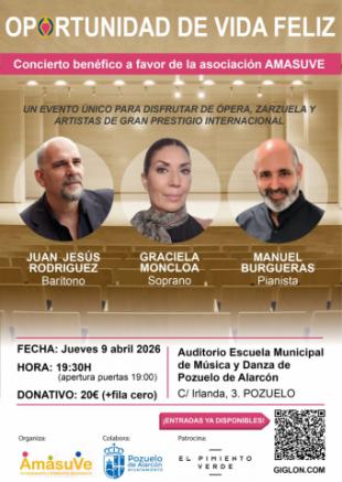 Pozuelo de Alarcón acoge el Concierto Benéfico ‘Oportunidad de Vida Feliz’ en apoyo a AMASUVE
