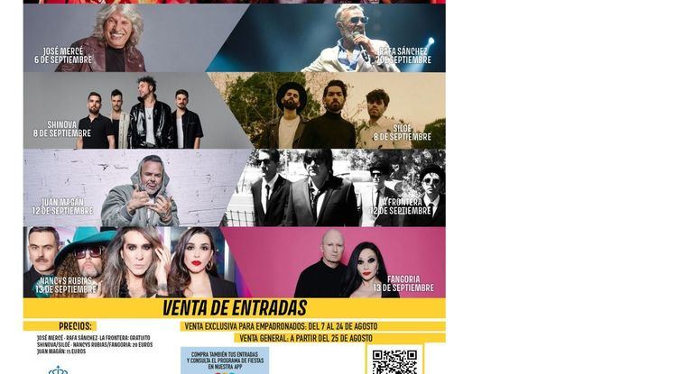 Abierta la venta de entradas para los grandes conciertos de las Fiestas de Nuestra Señora de la Consolación