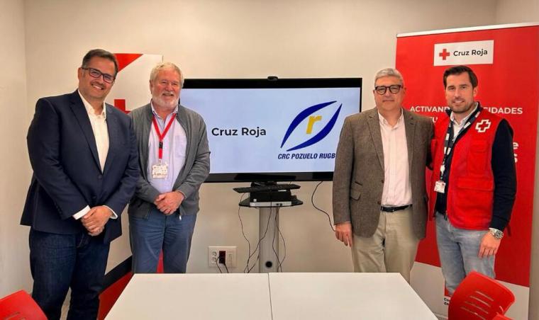 Firma de acuerdo de colaboración entre el Club de Rugby CRC Pozuelo y la asamblea local de Cruz Roja de Pozuelo de Alarcón