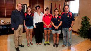 Pérez Quislant recibe a tres deportistas de Pozuelo que participarán en las Olimpiadas de Río 2016