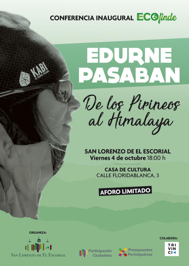 Edurne Pasaban inaugura el Ecofinde de San Lorenzo de El Escorial con una conferencia en la Casa de Cultura