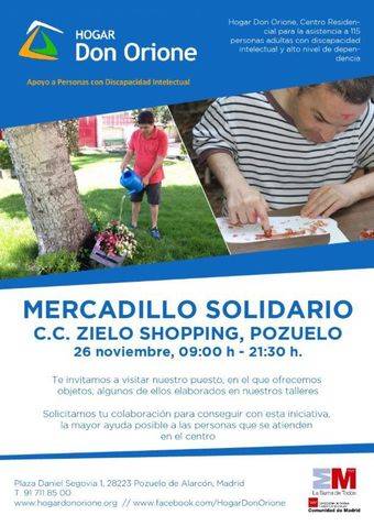 Un año más llega el Mercadillo Solidario Hogar Don Orione