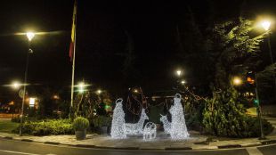 Pozuelo estrena Belén de mimbre y luces led de tamaño natural