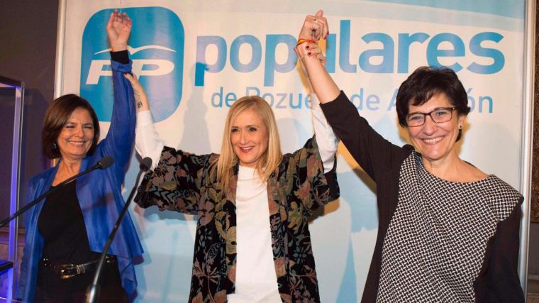 Cristina Cifuentes, protagonista de la cena de Navidad del PP en Pozuelo