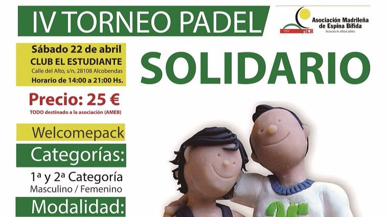 AMEB organiza un torneo de pádel solidario