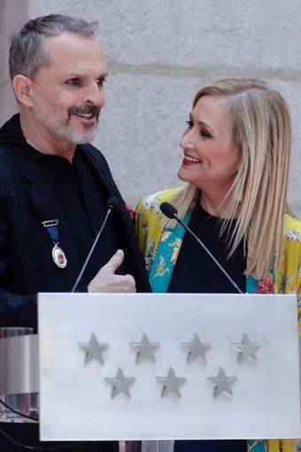 Cifuentes entrega a Miguel Bosé la Medalla Internacional de las Artes de la Comunidad