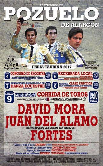 David Mora, Juan del Álamo y Fortes componen el cartel taurino de las fiestas de Pozuelo de Alarcón