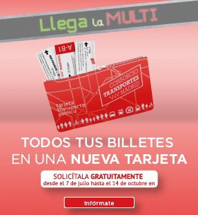 La tarjeta 'Multi' de la Comunidad de Madrid supera ya las 500.000 solicitudes