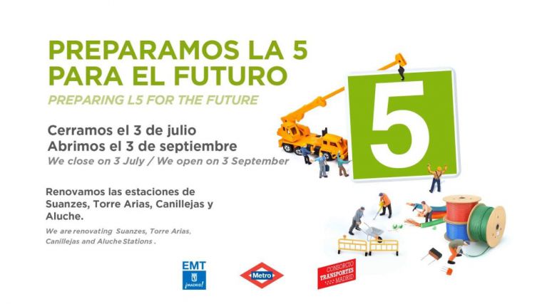 Este domingo se reabre la línea 5 de Metro