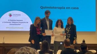 Hospital Infanta Cristina destaca en premios por su proyecto de quimioterapia domiciliaria