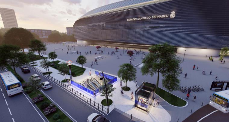 La estación de Metro Santiago Bernabéu tendrá un nuevo diseño inspirado en el Real Madrid