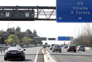 Obras de asfaltado en la autovía A-6