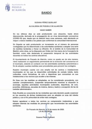 Como consecuencia de la situación y evolución del coronavirus (COVID-19), las Administraciones Públicas, en el ámbito de sus competencias, están adoptando medidas tendentes a prevenir y, en lo posible, evitar, el incremento del número de personas contagiadas