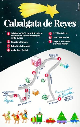 Gran Cabalgata de Reyes 2018 en Pozuelo de Alarcón