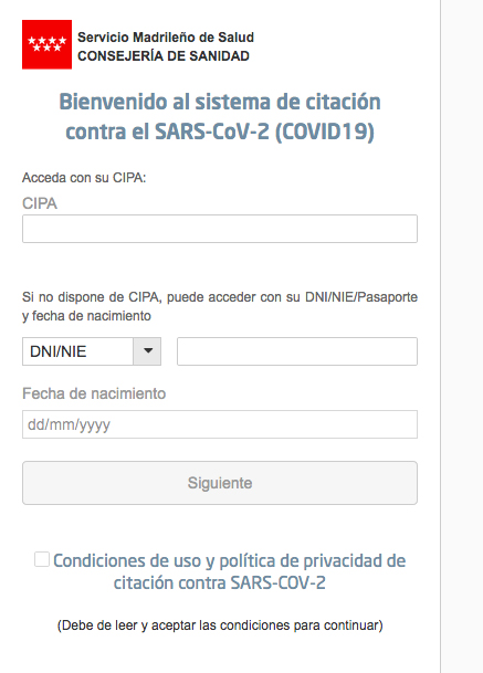 La Comunidad de Madrid amplía el sistema de autocitación para vacunarse contra el COVID-19 a 12 hospitales y a los mayores de 48 años