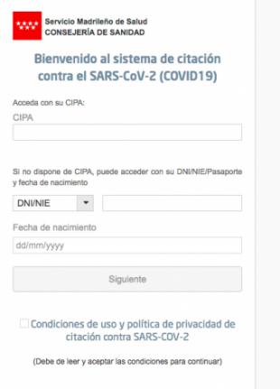 La Comunidad de Madrid amplía el sistema de autocitación para vacunarse contra el COVID-19 a 12 hospitales y a los mayores de 48 años