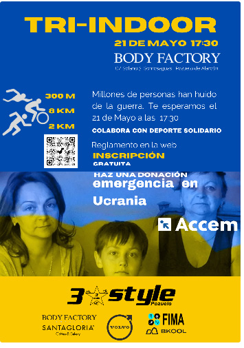 Este sábado TRIATLÓN/DUATLÓN solidario con Ucrania en Pozuelo