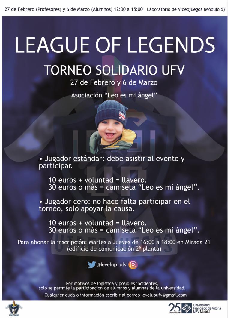 Los alumnos de la Universidad Francisco de Vitoria (Madrid) organizan un torneo benéfico de videojuegos para ayudar a Leo, un niño de 16 meses que padece el síndrome de Angelman