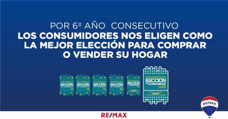 Los consumidores eligen Remax por 6º año consecutivo como la mejor elección para comprar o vender su hogar