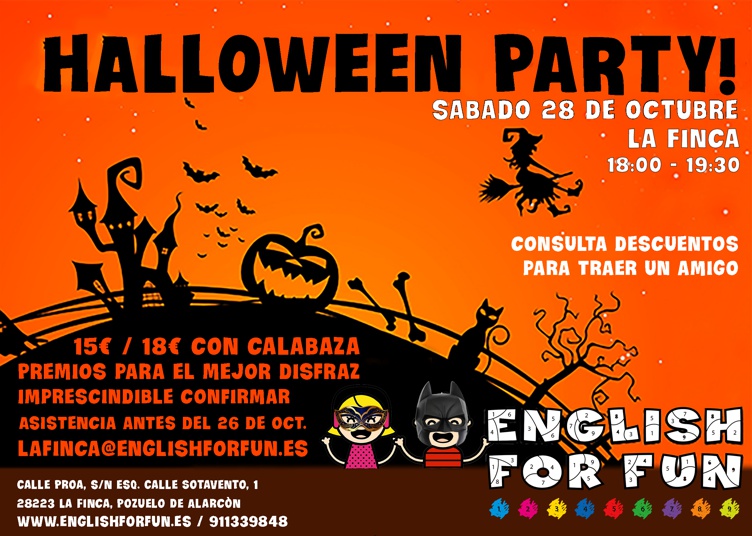 English for Fun Halloween Party en Pozuelo de Alarcón