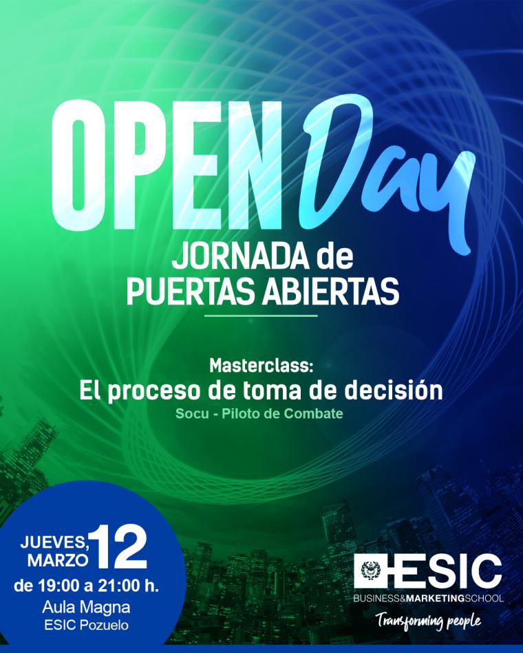 El próximo 12 de marzo, ESIC realiza su OPEN DAY