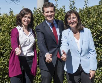 Pablo Casado junto a Isabel Díaz Ayuso y Susana Pérez Quislant visitan las instalaciones de la Fundación Gil Gayarre