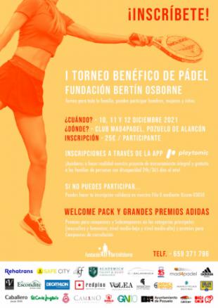 El torneo solidario Fundación Bertín Osborne se celebrará en Pozuelo de Alarcón del 10 al 12 de diciembre