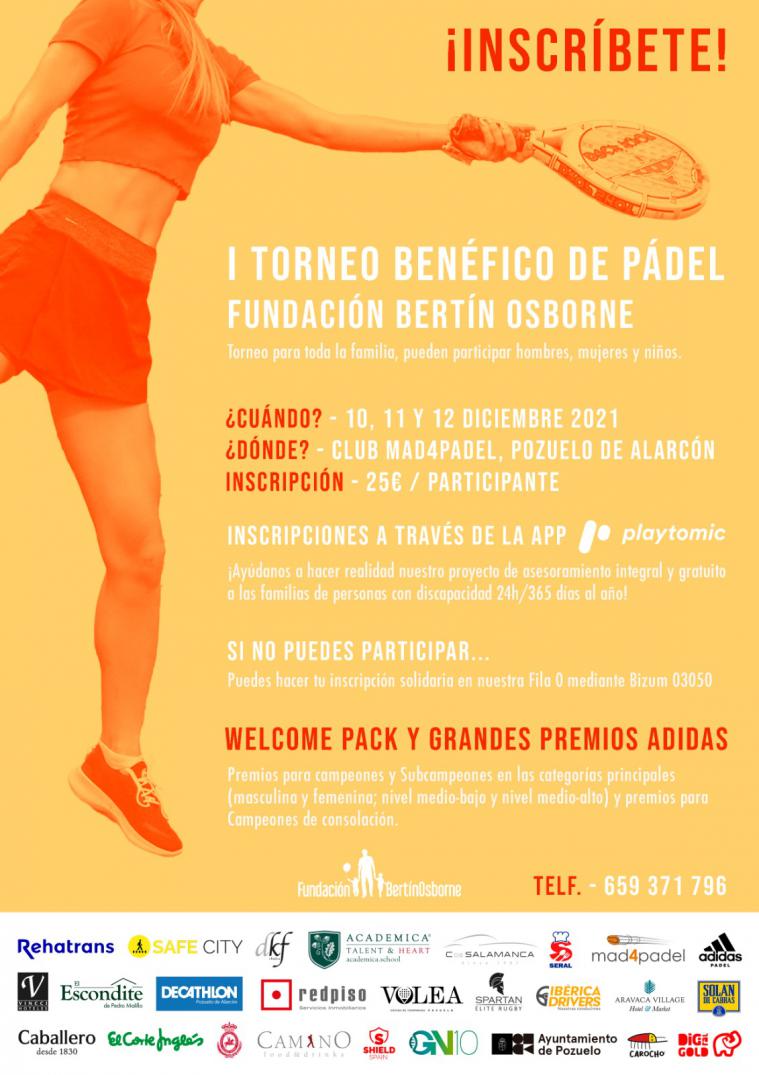 El torneo solidario Fundación Bertín Osborne se celebrará en Pozuelo de Alarcón del 10 al 12 de diciembre