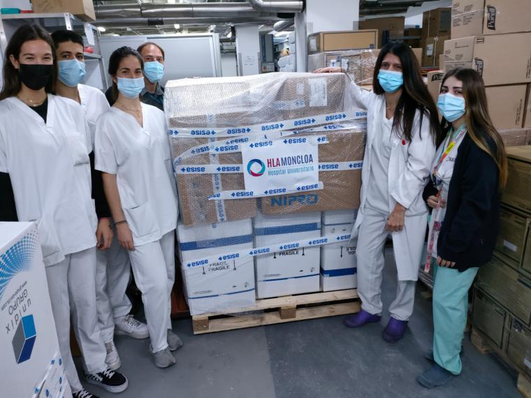 HLA Moncloa dona material sanitario y de primera necesidad a Ucrania