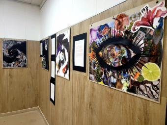 Los alumnos de Bachillerato del Colegio Monte Tabor exponen sus obras en una exposición titulada 'Collages'