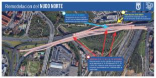 Nuevas afecciones al tráfico en el Nudo Norte para adaptar diferentes carriles a su trazado definitivo