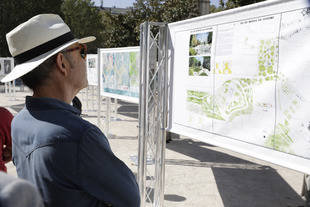 La Plaza de España acoge una exposición con 70 proyectos para su remodelación