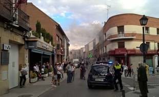 Incendio de una vivienda en la Avenida de la Osa Mayor en Aravaca. 