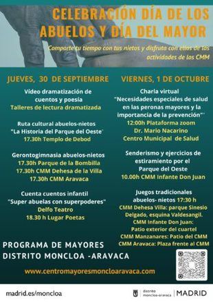 Moncloa-Aravaca celebra el día de los Abuelos y de las Personas Mayores con dos jornadas repletas de actividades intergeneracionales