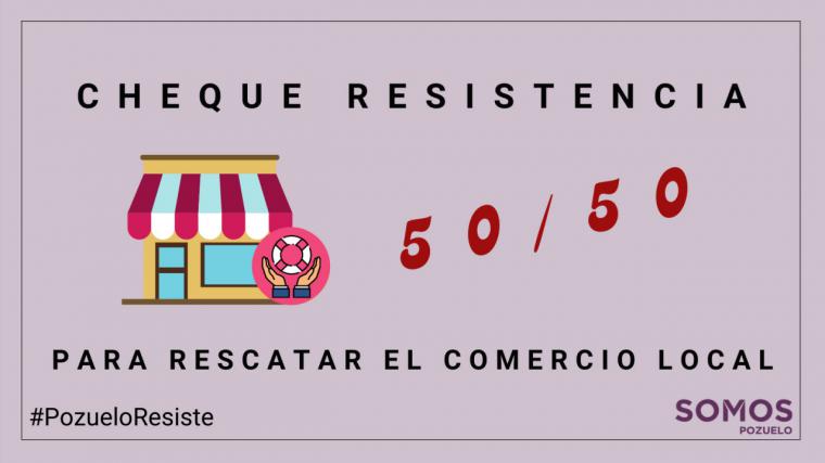 Somos Pozuelo propone crear un “Cheque Resistencia” para salvar al comercio local.