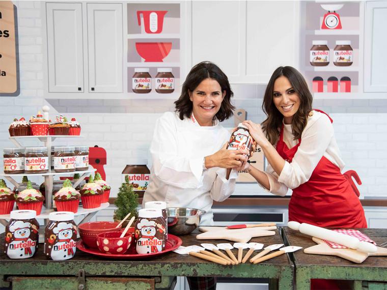 Irene Rosales y Samantha Vallejo-Nágera preparan la navidad cocinando las recetas de Nutella